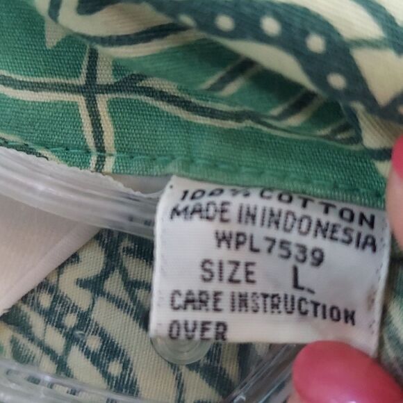 Diane von Furstenberg Green Print Vintage Jumpsuit Sz L - Picture 5 of 11